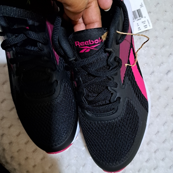 REEBOK  WOMEN  RUNNING SNEAKERS   SIZE  7.5  COLOR BLACK AND PINK  NEW - Picture 10 of 10